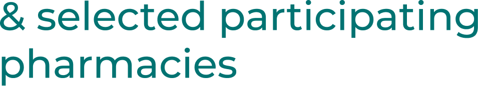 & selected participating pharmacies